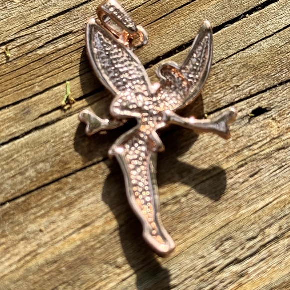 Disney Tinker Bell 18K Rose Gold Plated Pendant - Picture 13 of 13